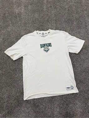 Primark White Hawkins Graphic Short Sleeve Tee
